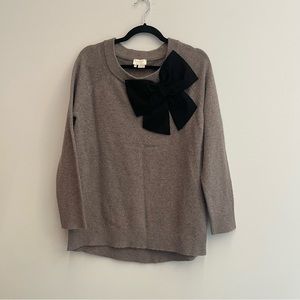 NWOT Kate Spade Fitted Bow Sweater